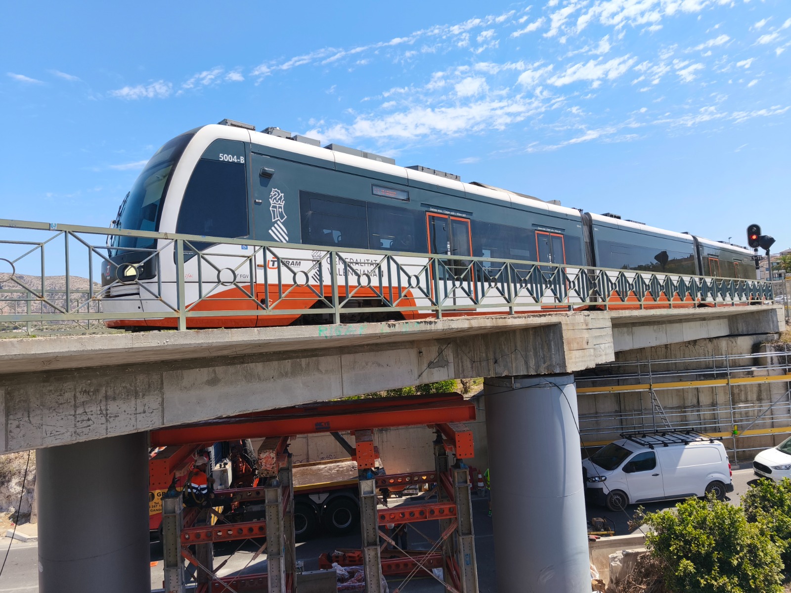 Corte en la Línea 9 del TRAM entre Benissa y Teulada por obras urgentes en el viaducto de Teulada