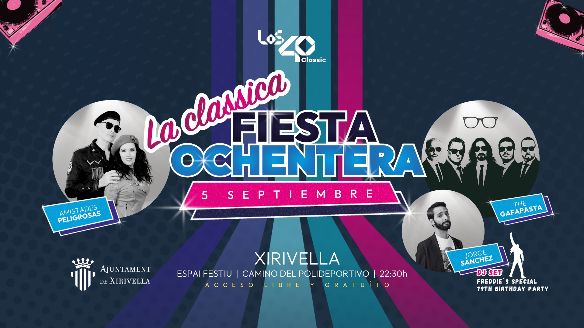 Xirivella se prepara para vivir la Classica Fiesta ochentera de LOS40 Classic