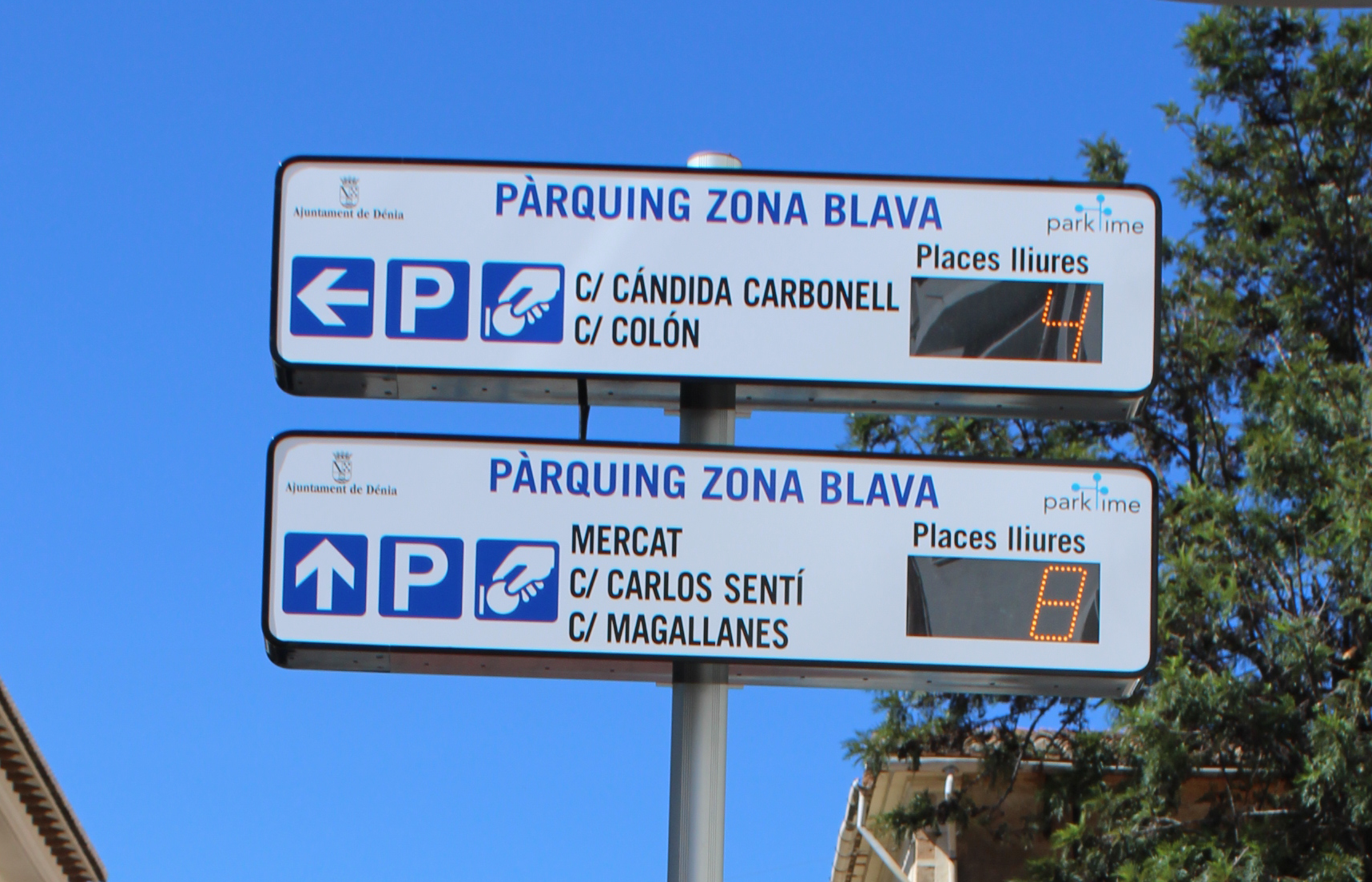 Smart parking en Dénia: 277 plazas con sensores en la zona azul para aparcar más rápido en el centro