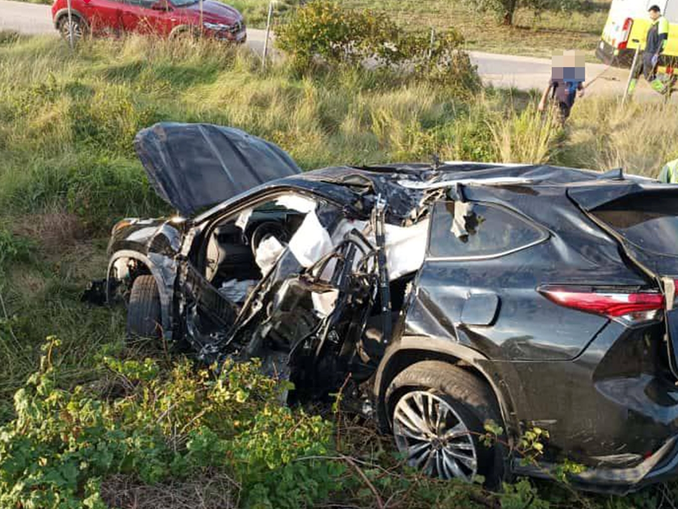 Un herido tras la salida de vía de un coche en la AP-7 a la altura de Pedreguer