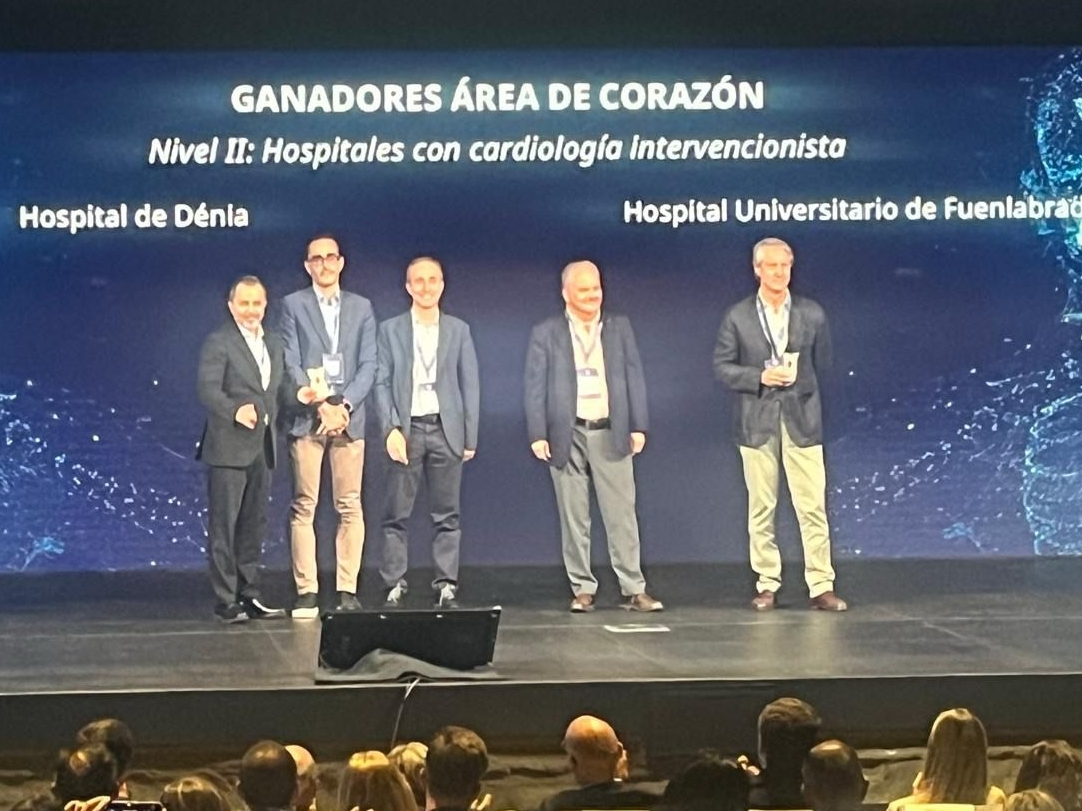 El Hospital de Dénia, premiado en la categoría de Área de Corazón en los galardones Top 20