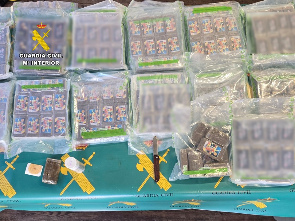 Detenida en el puerto de Dénia una joven de 21 años con casi 18 kilos de hachís ocultos en su equipaje