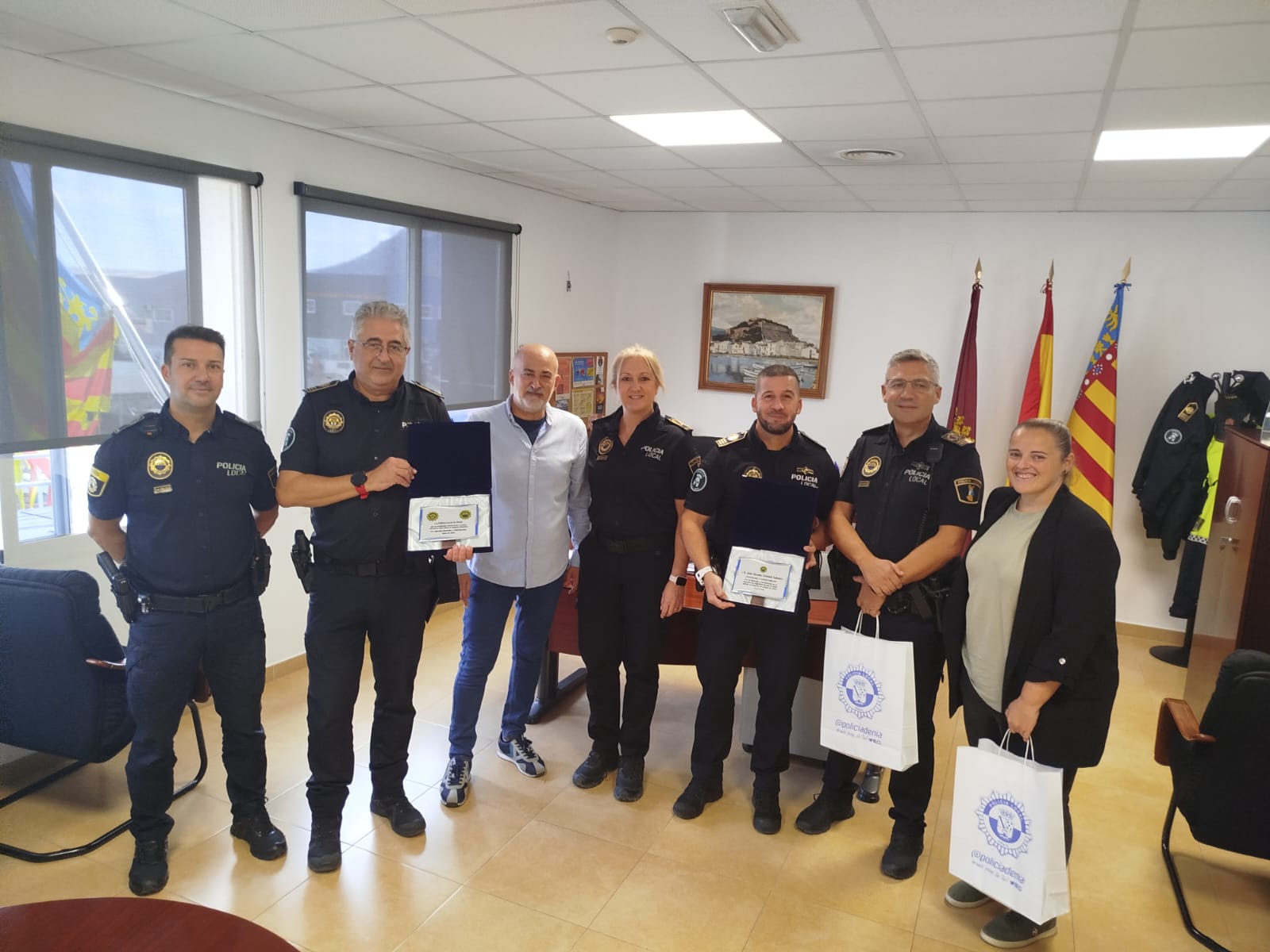 La Policía Local de Paiporta agradece a Dénia el apoyo prestado durante la DANA