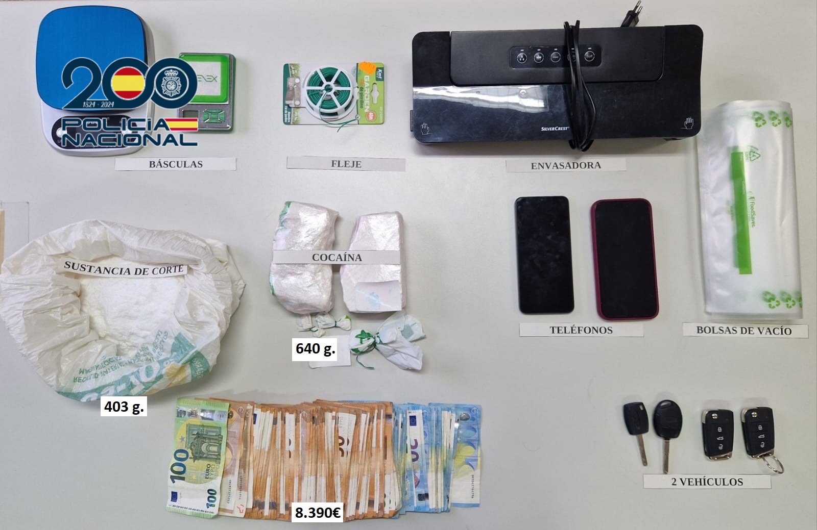 La Policía Nacional desmantela en la Marina Alta un punto de venta de cocaína y detiene a una pareja