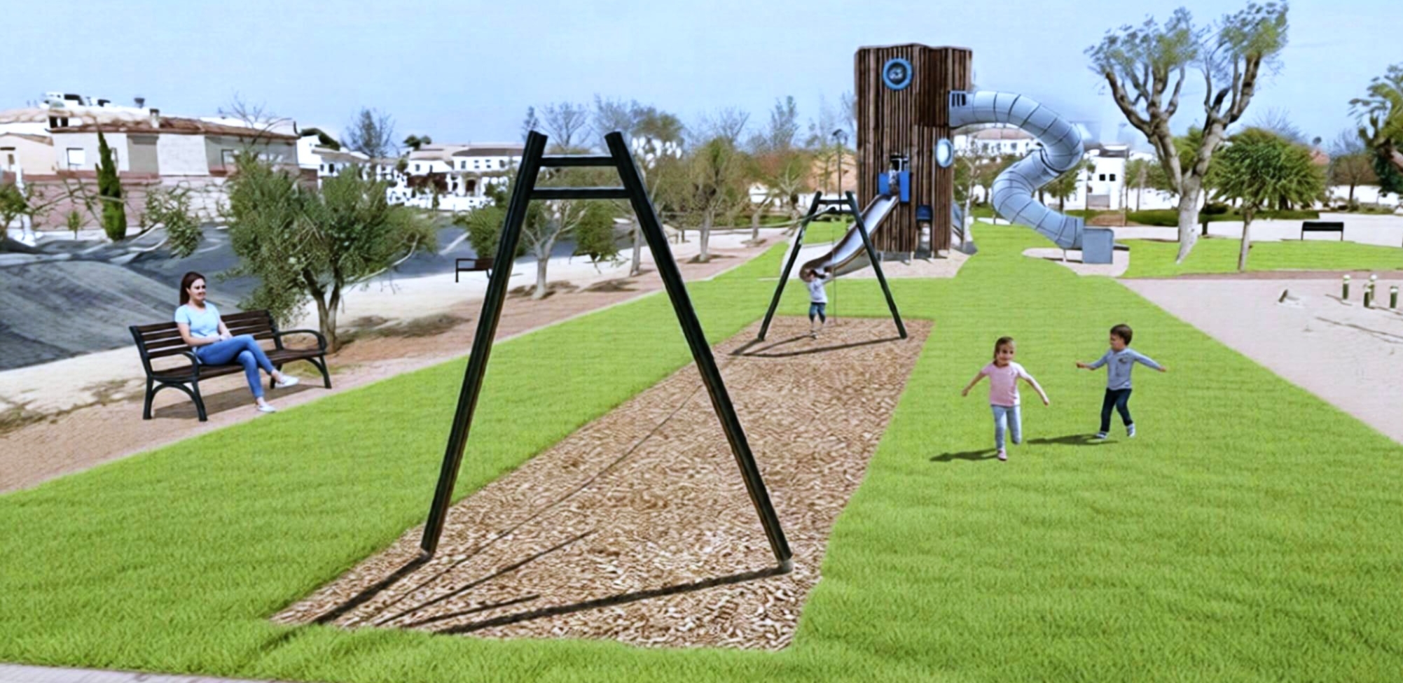 Ondara presenta el nuevo parque infantil de Tossals en una reunión con el vecindario