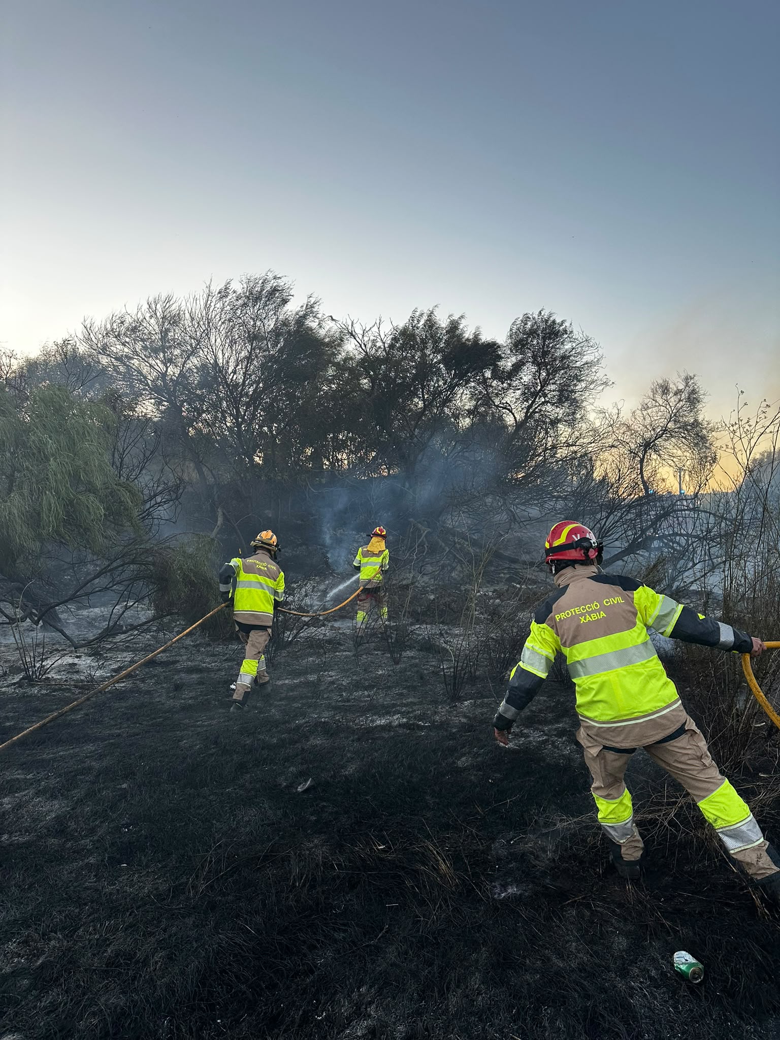 Controlado el incendio del Saladar de Xàbia tras movilizar a un amplio dispositivo de emergencias